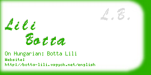 lili botta business card